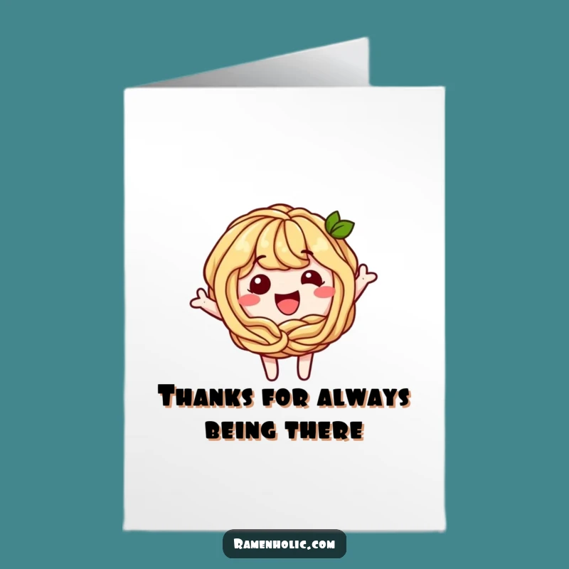 Free Printable Thank You Card: Soba Noodle Loop Gratitude Downloadable Gift