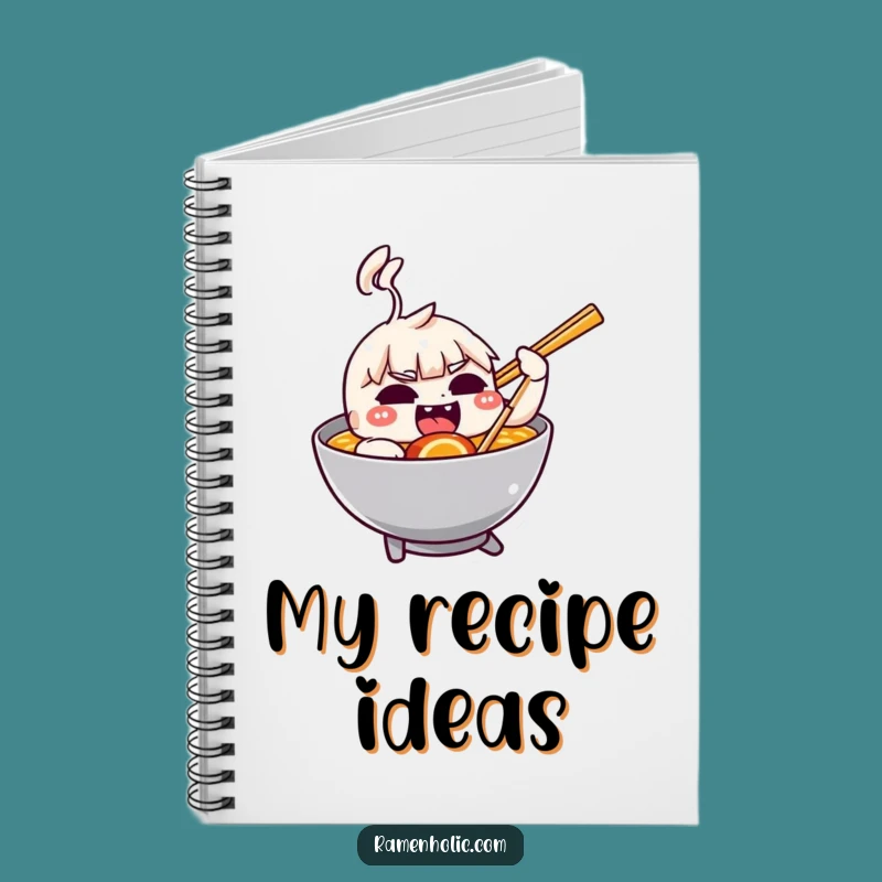 Funny Chopstick Ramen Notebook - Jot Down Foodie Notes Gift