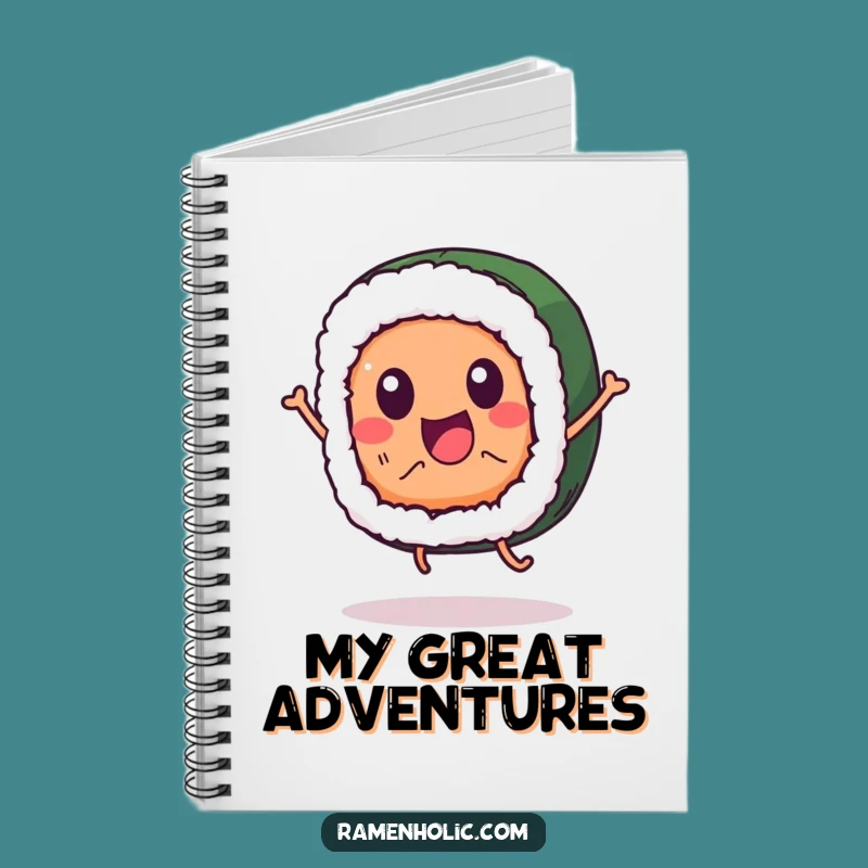Funny Sushi Notebook: Jumping Character Journal, Perfect for Notes & Funny Gift Ideas