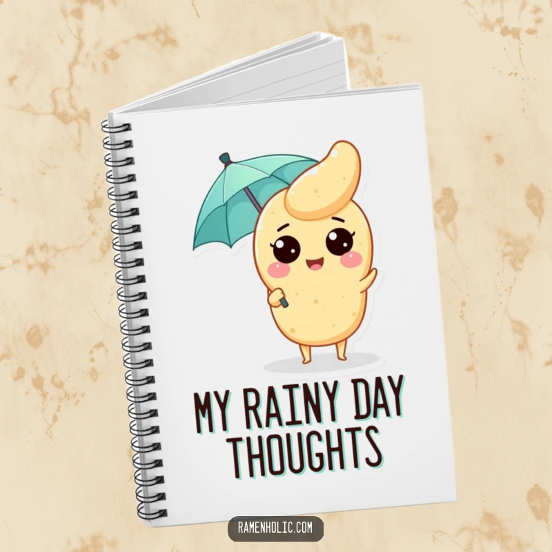 Funny Tempura Notebook: A happy tempura piece with a tiny umbrella, perfect for capturing bright ideas and daily thoughts.