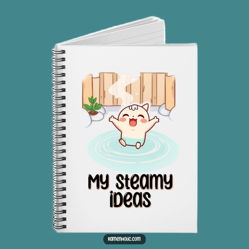 Funny Kawaii Miso Soup Hot Spring Notebook: Journal Soup Art, Relaxing Funny Gift