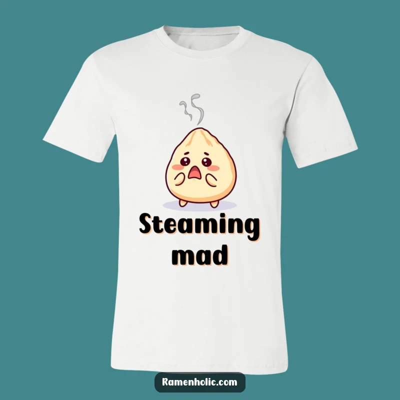 Funny Gyoza T-Shirt: Shocked Steam Design, Wearable Surprise Gift