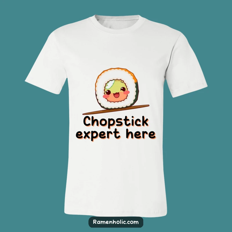 Funny Sushi Balance T-Shirt - Wearable Humor for Foodie Fun