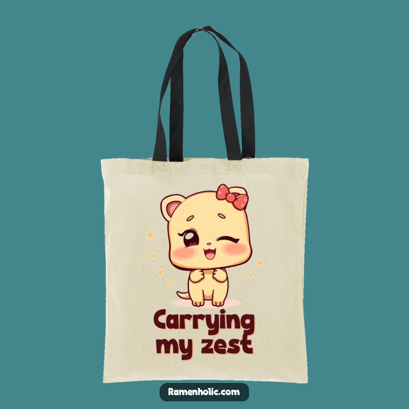 Funny Winking Ginger Tote Bag: Carry Your Zing with this Playful Accessory