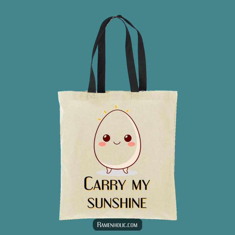 Funny Egg Smile Tote Bag: Carry Your Joy with Sunny Side Up Style Gift!