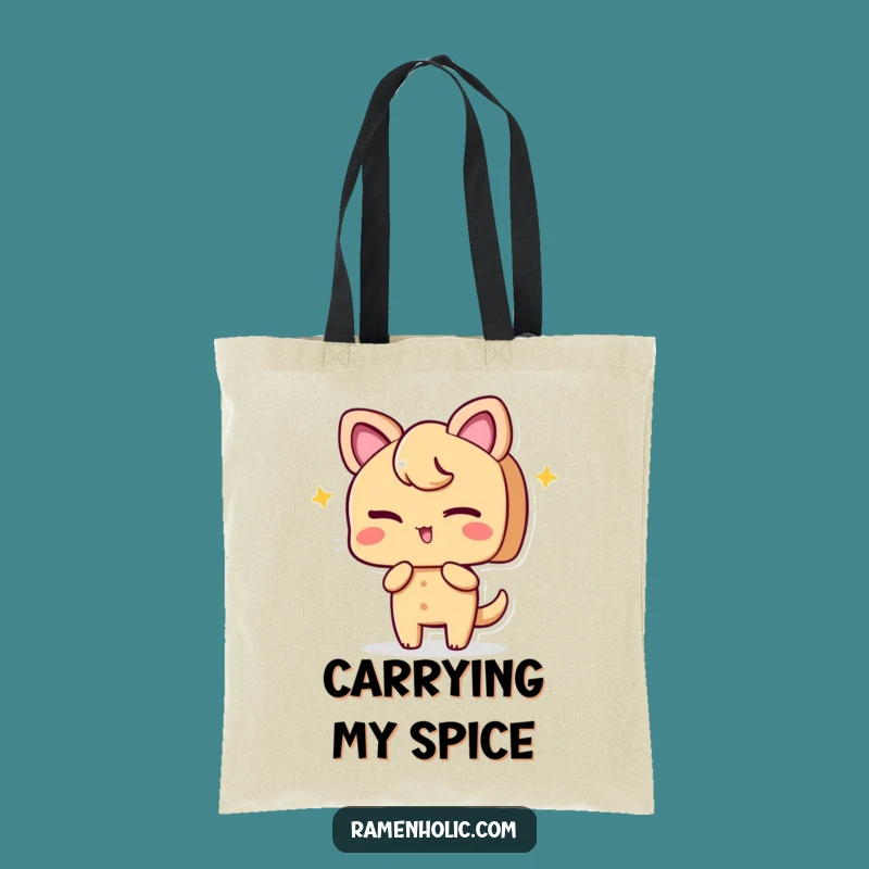 Funny Ginger Wink Tote Bag: Carry Your Spice with Playful Character Style Gift!