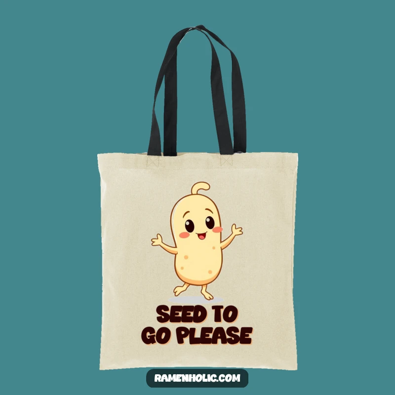 Funny Sesame Seed Jig Tote Bag: Carry Your Laughs with a Dancing Character - Perfect Gift!